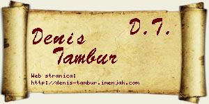 Denis Tambur vizit kartica